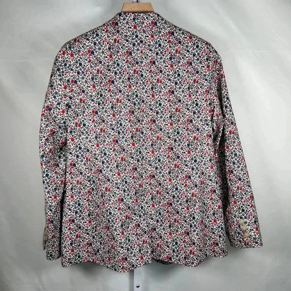 Loft Blazer Size 8P Ditsy Floral Modern Colorful Coastal Office Brunch - Picture 2 of 9